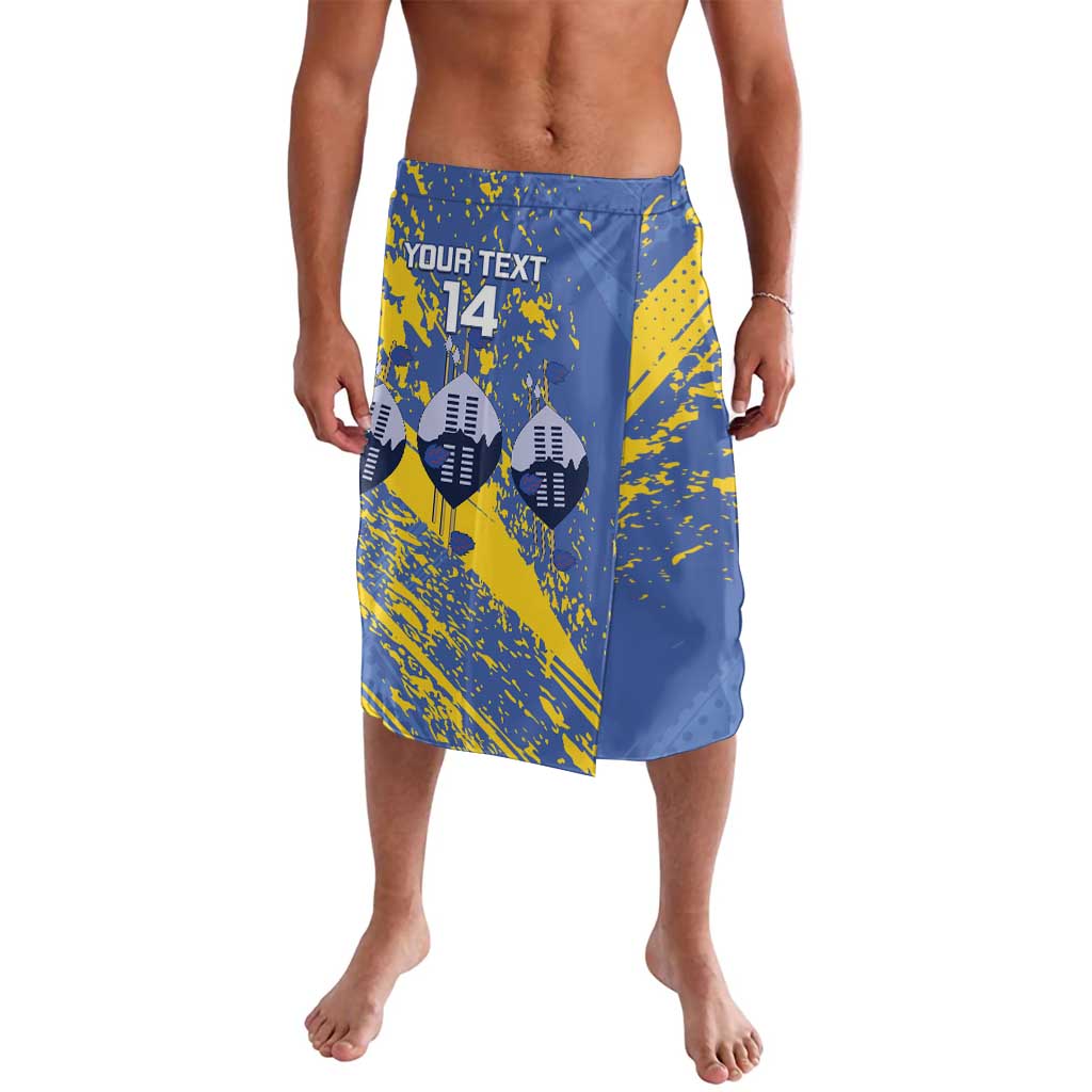 Eswatini Football Custom Lavalava Sihlangu Semnikati Blue - Wonder Print Shop