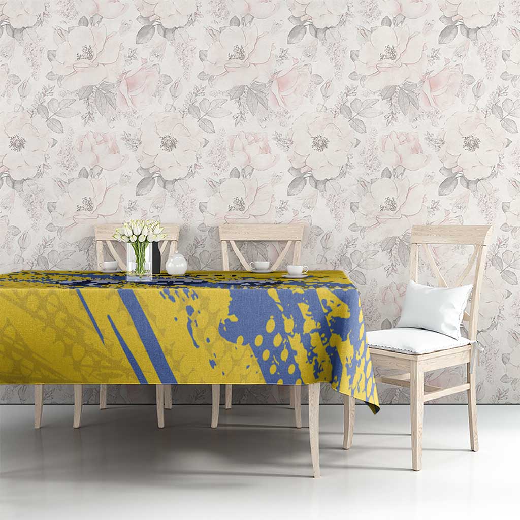 Eswatini Football Custom Tablecloth Sihlangu Semnikati Yellow - Wonder Print Shop