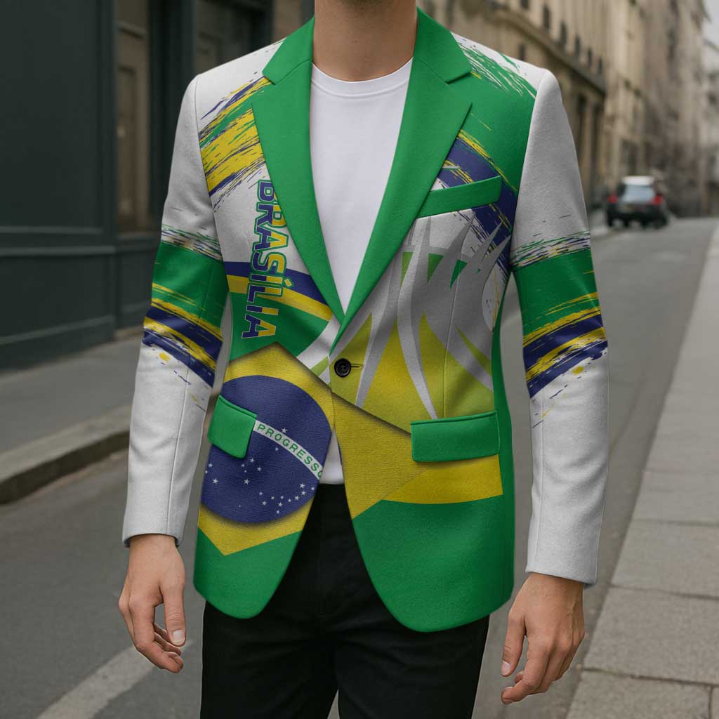 Brasilia Capital Blazer Brazil Flag Metropolitan Cathedral - Wonder Print Shop