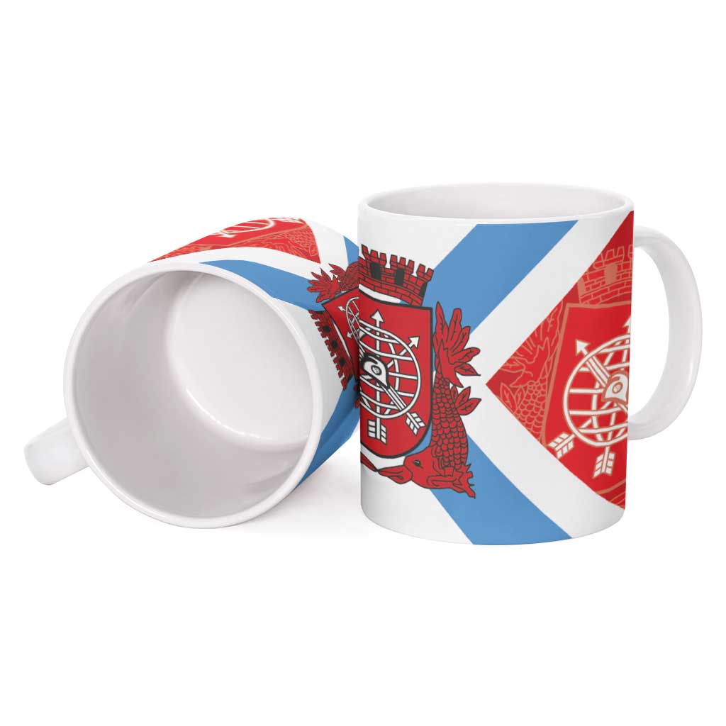 Rio de Janeiro Brazil Ceramic Mug Flag Style - Wonder Print Shop