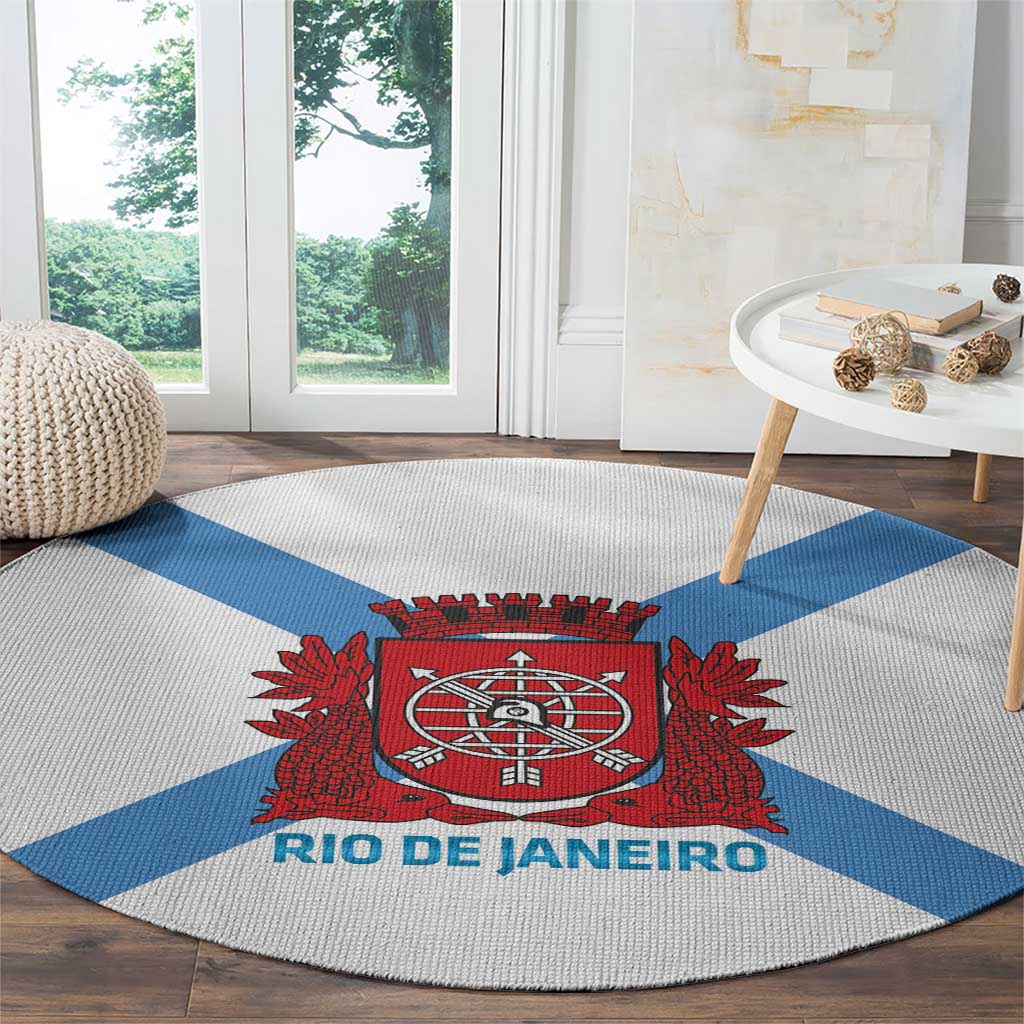 Rio de Janeiro Brazil Round Carpet Flag Style - Wonder Print Shop