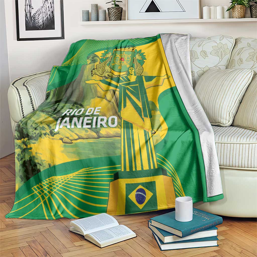 Rio de Janeiro Brazil Blanket Christ the Redeemer Mix Sugarloaf Mountain - Wonder Print Shop