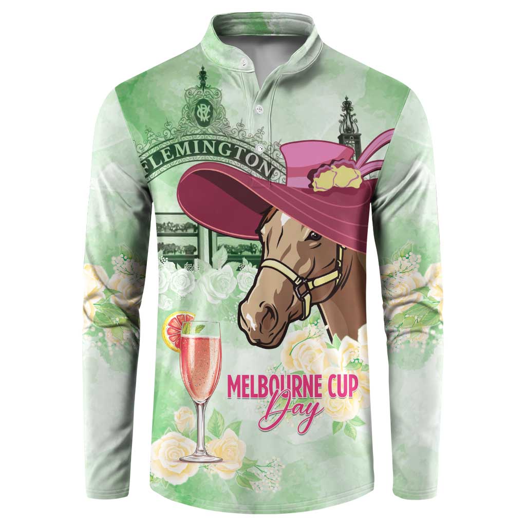 Australia Cup Melbourne Horse Racing Button Sweatshirt Hats Heels & Horseshoes Yellow Roses - Wonder Print Shop