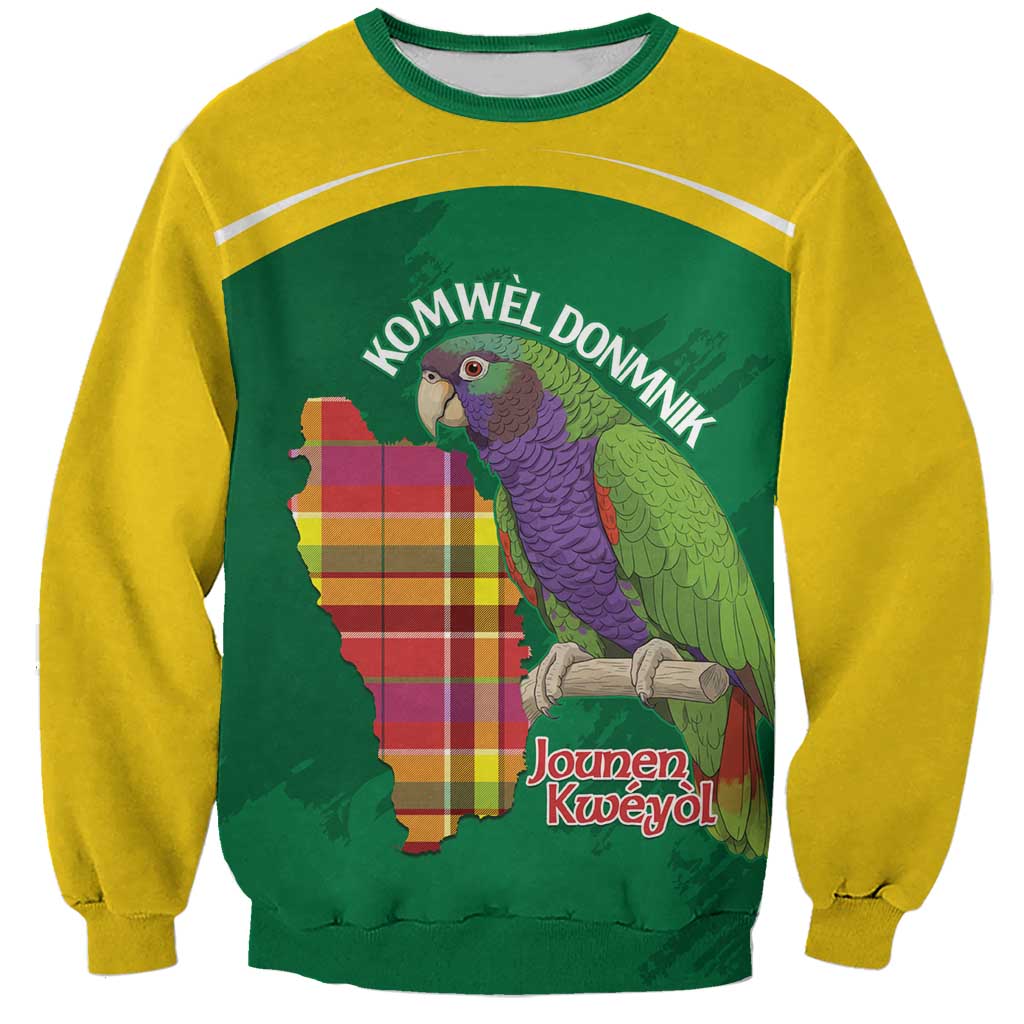 Personalized Komwel Donmnik Jounen Kweyol Sweatshirt Dominica Creole Day Imperial Amazon - Wonder Print Shop
