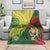 Custom Bangladesh And Australia Cricket Blanket Kangaroo Tiger Together