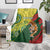 Custom Bangladesh And Australia Cricket Blanket Kangaroo Tiger Together