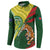 Custom Bangladesh And Australia Cricket Button Sweatshirt Kangaroo Tiger Together - Wonder Print Shop