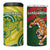 Bangladesh And Australia Cricket 4 in 1 Can Cooler Tumbler Kangaroo Tiger Together - Wonder Print Shop