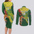 Custom Bangladesh And Australia Cricket Couples Matching Long Sleeve Bodycon Dress and Long Sleeve Button Shirt Kangaroo Tiger Together - Wonder Print Shop