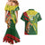 Custom Bangladesh And Australia Cricket Couples Matching Mermaid Dress and Hawaiian Shirt Kangaroo Tiger Together - Wonder Print Shop