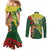 Custom Bangladesh And Australia Cricket Couples Matching Mermaid Dress and Long Sleeve Button Shirt Kangaroo Tiger Together