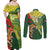 Custom Bangladesh And Australia Cricket Couples Matching Off Shoulder Maxi Dress and Long Sleeve Button Shirt Kangaroo Tiger Together - Wonder Print Shop