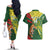 Custom Bangladesh And Australia Cricket Couples Matching Off The Shoulder Long Sleeve Dress and Hawaiian Shirt Kangaroo Tiger Together - Wonder Print Shop