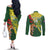 Custom Bangladesh And Australia Cricket Couples Matching Off The Shoulder Long Sleeve Dress and Long Sleeve Button Shirt Kangaroo Tiger Together