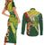 Custom Bangladesh And Australia Cricket Couples Matching Short Sleeve Bodycon Dress and Long Sleeve Button Shirt Kangaroo Tiger Together - Wonder Print Shop