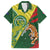 Custom Bangladesh And Australia Cricket Family Matching Off The Shoulder Long Sleeve Dress and Hawaiian Shirt Kangaroo Tiger Together - Wonder Print Shop