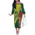 Custom Bangladesh And Australia Cricket Family Matching Off The Shoulder Long Sleeve Dress and Hawaiian Shirt Kangaroo Tiger Together - Wonder Print Shop