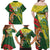 Custom Bangladesh And Australia Cricket Family Matching Off Shoulder Maxi Dress and Hawaiian Shirt Kangaroo Tiger Together - Wonder Print Shop