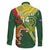 Custom Bangladesh And Australia Cricket Family Matching Puletasi and Hawaiian Shirt Kangaroo Tiger Together - Wonder Print Shop