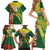 Custom Bangladesh And Australia Cricket Family Matching Short Sleeve Bodycon Dress and Hawaiian Shirt Kangaroo Tiger Together - Wonder Print Shop