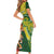 Custom Bangladesh And Australia Cricket Family Matching Short Sleeve Bodycon Dress and Hawaiian Shirt Kangaroo Tiger Together - Wonder Print Shop