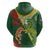 Custom Bangladesh And Australia Cricket Hoodie Kangaroo Tiger Together - Wonder Print Shop