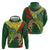 Custom Bangladesh And Australia Cricket Hoodie Kangaroo Tiger Together - Wonder Print Shop