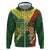 Custom Bangladesh And Australia Cricket Hoodie Kangaroo Tiger Together - Wonder Print Shop