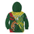 Custom Bangladesh And Australia Cricket Kid Hoodie Kangaroo Tiger Together - Wonder Print Shop