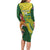 Custom Bangladesh And Australia Cricket Long Sleeve Bodycon Dress Kangaroo Tiger Together - Wonder Print Shop