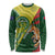 Custom Bangladesh And Australia Cricket Long Sleeve Shirt Kangaroo Tiger Together - Wonder Print Shop