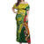 Custom Bangladesh And Australia Cricket Off Shoulder Maxi Dress Kangaroo Tiger Together - Wonder Print Shop