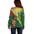 Custom Bangladesh And Australia Cricket Off Shoulder Sweater Kangaroo Tiger Together - Wonder Print Shop