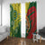 Custom Bangladesh And Australia Cricket Window Curtain Kangaroo Tiger Together