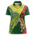 Custom Bangladesh And Australia Cricket Women Polo Shirt Kangaroo Tiger Together