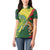 Custom Bangladesh And Australia Cricket Women Polo Shirt Kangaroo Tiger Together