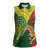 Custom Bangladesh And Australia Cricket Women Sleeveless Polo Shirt Kangaroo Tiger Together