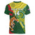 Custom Bangladesh And Australia Cricket Women V-Neck T-Shirt Kangaroo Tiger Together