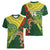 Custom Bangladesh And Australia Cricket Women V-Neck T-Shirt Kangaroo Tiger Together