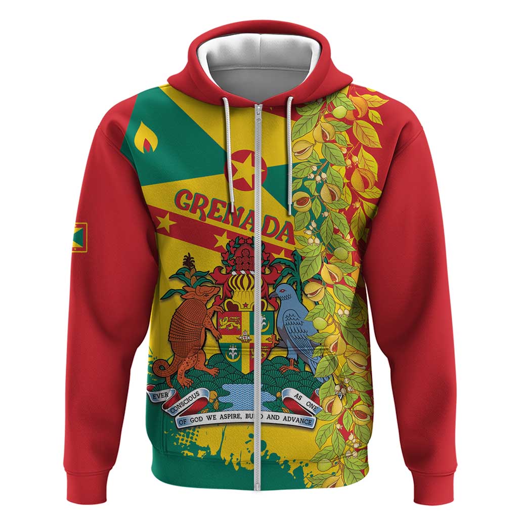 Grenada Zip Hoodie Gwenad Nutmeg Island of Spice - Wonder Print Shop