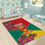 Grenada 1974 Area Rug Gwenad Map With Bougainvillea - Flag Color