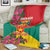 Grenada 1974 Blanket Gwenad Map With Bougainvillea - Flag Color