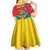 Grenada 1974 Kid Short Sleeve Dress Gwenad Map With Bougainvillea - Flag Color - Wonder Print Shop