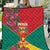 Grenada 1974 Quilt Gwenad Map With Bougainvillea - Flag Color - Wonder Print Shop