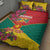 Grenada 1974 Quilt Bed Set Gwenad Map With Bougainvillea - Flag Color - Wonder Print Shop