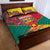 Grenada 1974 Quilt Bed Set Gwenad Map With Bougainvillea - Flag Color - Wonder Print Shop