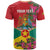 Grenada 1974 T Shirt Gwenad Map With Bougainvillea - Flag Color - Wonder Print Shop