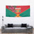 Grenada 1974 Tapestry Gwenad Map With Bougainvillea - Flag Color