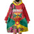 Grenada 1974 Wearable Blanket Hoodie Gwenad Map With Bougainvillea - Flag Color - Wonder Print Shop