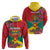 Grenada 1974 Zip Hoodie Gwenad Map With Bougainvillea - Flag Color - Wonder Print Shop